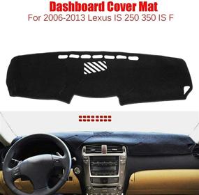 img 4 attached to 🚘 Dashboard Anti-Sun Pad Cover Mat for 2006-2013 Lexus IS 250/350 - BLACKHORSE-RACING