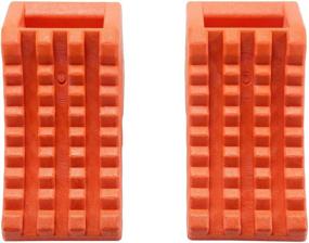 img 4 attached to 🔶 ROBLOCK Heavy Duty Wheel Chocks for Travel Trailer - 4 Pack Orange - Easy Handling - 8" L x 4" W x 4" H