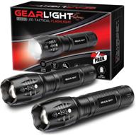 gearlight led flashlight pack - 2 powerful, adjustable tactical flashlights with high lumens and multiple modes for emergencies and outdoor activities - essential camping accessories - s1000 logo