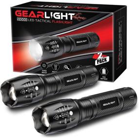 img 4 attached to GearLight LED Flashlight Pack - 2 Powerful, Adjustable Tactical Flashlights with High Lumens and Multiple Modes for Emergencies and Outdoor Activities - Essential Camping Accessories - S1000