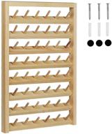 🧵 haitral 48-spool sewing thread rack - wall-mounted thread holder with hanging hooks | wooden organizer for mini sewing, quilting, jewelry, and embroidery projects logo