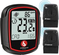 dream sport wireless cycling computer with speed, cadence sensor, speedometer, odometer, backlight, calorie tracker, timer, temperature - black (dcy235) logo