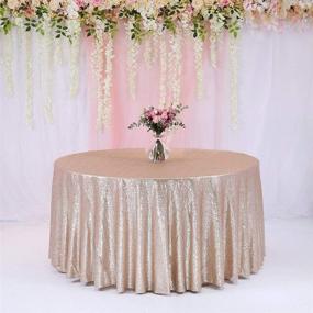 img 3 attached to BalsaCircle 108 Inch Wedding Tablecloth Year Champagne