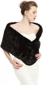 img 4 attached to Wedding Shawl Women Bridal Winter Women's Accessories for Scarves & Wraps