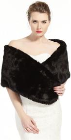 img 2 attached to Wedding Shawl Women Bridal Winter Women's Accessories for Scarves & Wraps