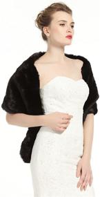 img 3 attached to Wedding Shawl Women Bridal Winter Women's Accessories for Scarves & Wraps