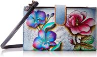 🌸 anuschka painted leather vintage bouquet women's handbags & wallets: a beautiful collection for stylish wallet enthusiasts logo