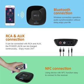 img 1 attached to 🎧 Esinkin Bluetooth Receiver Wireless Audio Adapter 4.0 with NFC for HD Music Stereo Sound System