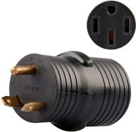 🔌 rv plug adapter: 30 amp tt-30p male to 50 amp 14-50r female - rvguard logo