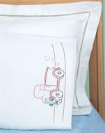 jack dempsey children's stamped pillowcase old truck friend - beautifully embroidered perle edge design for kids logo