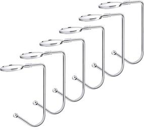 img 4 attached to 🧦 Securely Hang and Display Your Christmas Stockings with Sunshane 6-Piece Silver Stocking Holders and Hooks