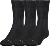 🧦 premium gold toe boys microfiber dress crew socks, pack of 3 pairs logo