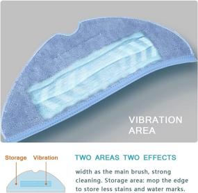 img 3 attached to 🧹 Home Times Vacuum Mop Reusable Replacement Pads for Roborock T7S T7S Plus S7 - Expert Wet Microfiber Soft Cloth Fittings (4)