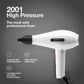 img 3 attached to 💨 Elchim Classic 2001 Blow Dryer: Fast Drying Ceramic Hair Dryer, 1875 Watt Salon Professional with Concentrator - Quiet, Lightweight, and Available in Multiple Colors