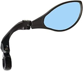 img 2 attached to Hafny New Handlebar Bike Mirror - HD Blast-Resistant, Crystal Clear Glass Rearview Mirror - Adjustable Rotatable Bicycle Mirror, HF-M902RB-FR01 (Anti-glare Blue Right)