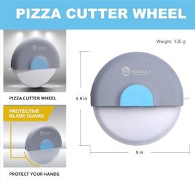 img 3 attached to 🍕 HomeTeck Pizza Cutter Wheel - Ultra Sharp & User-Friendly, Safely Guarded Blade for Effortless Cutting