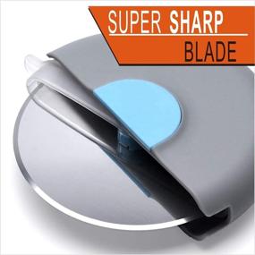 img 1 attached to 🍕 HomeTeck Pizza Cutter Wheel - Ultra Sharp & User-Friendly, Safely Guarded Blade for Effortless Cutting