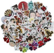 🍀 50pcs black clover anime stickers for laptop, bedroom, car, skateboard, mobile phone, guitar, and more - lovely boy and girl diy decal set (black clover) logo