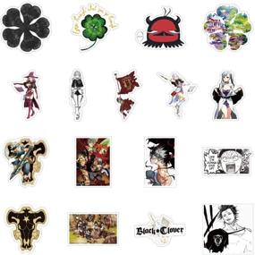 img 2 attached to 🍀 50PCS Black Clover Anime Stickers for Laptop, Bedroom, Car, Skateboard, Mobile Phone, Guitar, and more - Lovely Boy and Girl DIY Decal Set (Black Clover)