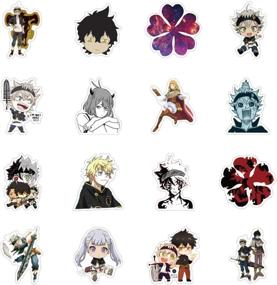 img 3 attached to 🍀 50PCS Black Clover Anime Stickers for Laptop, Bedroom, Car, Skateboard, Mobile Phone, Guitar, and more - Lovely Boy and Girl DIY Decal Set (Black Clover)