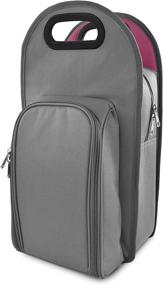 img 4 attached to 👜 Stay Stylishly Cool: True Grey Metropolitan 2-Bottle Insulated Totes, Purple