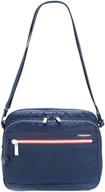 hedgren metro crossbody active ebony women's handbags & wallets logo