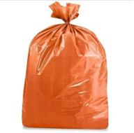 🗑️ variety of sizes and colors: usa-made colorful trash bags (10 count, 33 gallons, orange) logo