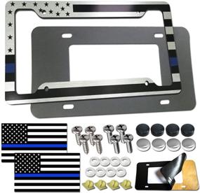 img 4 attached to AOOTF American Flag License Plate Frame- Personalized USA Car Tag Holder