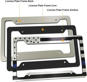 img 3 attached to AOOTF American Flag License Plate Frame- Personalized USA Car Tag Holder