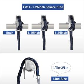 img 2 attached to 🚤 Enhanced Pontoon Boat Square Rail Fender Cleat/Clip/Hanger for Bumper, 4 Pack - Customizable and Secure Protection