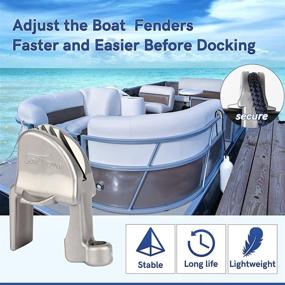 img 1 attached to 🚤 Enhanced Pontoon Boat Square Rail Fender Cleat/Clip/Hanger for Bumper, 4 Pack - Customizable and Secure Protection