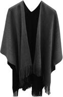 stylish women's plus size shawl and wrap: soft knitted cardigan scarf, front wrap pashmina logo