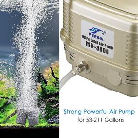 img 1 attached to Periha Aquarium Air Pump - High Flow Rate Commercial Oxygen Bubbler (7.5W 254GPH/10W 284GPH) - Silent 🐠 Operation for Air Stone, Sponge Filters - Ideal for Fish Tank, Pond, Hydroponics - Suitable for 53-211 Gallons