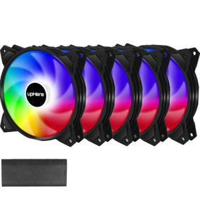 img 4 attached to upHere RGB Case Fan with Motherboard Sync, Adjustable Colorful LED Fans, Controller and PWM Fans - PF1207-5.