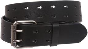img 1 attached to Snap Cut Out Holes Leather Light Men's Accessories and Belts