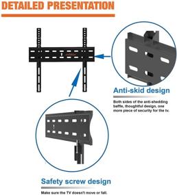 img 2 attached to CHARMOUNT Ultra-Slim Fixed TV Wall Mount 26-55 Inch | Small Wall Mount Bracket for Flat Screen TVs | Max VESA 400x400mm | Holds up to 99lbs