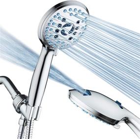 img 4 attached to 🚿 AquaCare AS-SEEN-ON-TV High Pressure 8-mode Handheld Shower Head - Clean Tub, Tile & Pets with Power Wash Feature - Antimicrobial Nozzles - Extra Long 6 ft. Stainless Steel Hose - Wall & Overhead Brackets