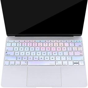 img 3 attached to 🌈 MOSISO Silicone Pattern Keyboard Cover: Colorful Clouds Edition for MacBook Pro 13 inch 2017 2016 A1708 (No Touch Bar) & MacBook 12 inch A1534 - Protective Skin