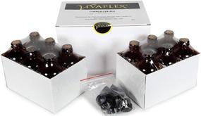 img 2 attached to 🍶 Vivaplex Amber Glass Bottles with Lids, 8 oz - Set of 12