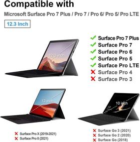 img 3 attached to Fintie Case For Microsoft Surface Pro 7 Plus/Surface Pro 7 / Surface Pro 6 / Surface Pro 5 12 Tablet Accessories in Bags, Cases & Sleeves