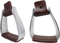 🐎 enhance riding comfort with pro rider challenger western saddle angled slanted aluminum stirrups 5128br logo