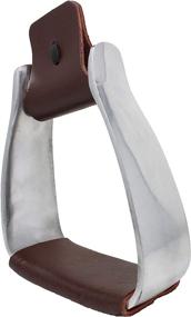 img 1 attached to 🐎 Enhance Riding Comfort with Pro Rider Challenger Western Saddle Angled Slanted Aluminum Stirrups 5128BR