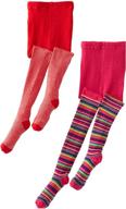 stripe 2 pack tights for little girls by country kids logo
