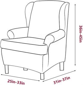 img 2 attached to 🪑 Wingback Slipcover: A Washable Furniture Protector for Hassle-free Maintenance