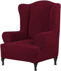 img 4 attached to 🪑 Wingback Slipcover: A Washable Furniture Protector for Hassle-free Maintenance