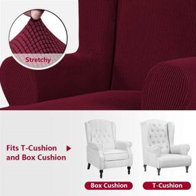 img 3 attached to 🪑 Wingback Slipcover: A Washable Furniture Protector for Hassle-free Maintenance