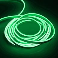 lanm epoch neon flex strip light - 16.4ft/5m waterproof led light 🌈 strip with 600 green smd2835 leds - perfect for indoor and outdoor decor logo