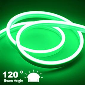 img 3 attached to LanM Epoch Neon Flex Strip Light - 16.4ft/5m Waterproof LED Light 🌈 Strip with 600 Green SMD2835 LEDs - Perfect for Indoor and Outdoor Decor