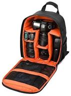 winvin waterproof slr/dslr camera backpack shoulder bag travel case for canon nikon sony digital lens (orange) logo