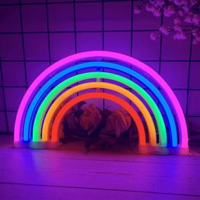 img 2 attached to eyeJOY Rainbow Neon Signs – USB Wired or Battery Powered Wall Light for Bedroom Decoration, Home Party Holiday Accessories, Décor